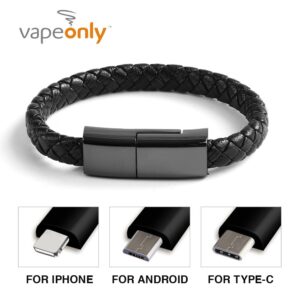 Wearable Leather USB Charging Bracelet